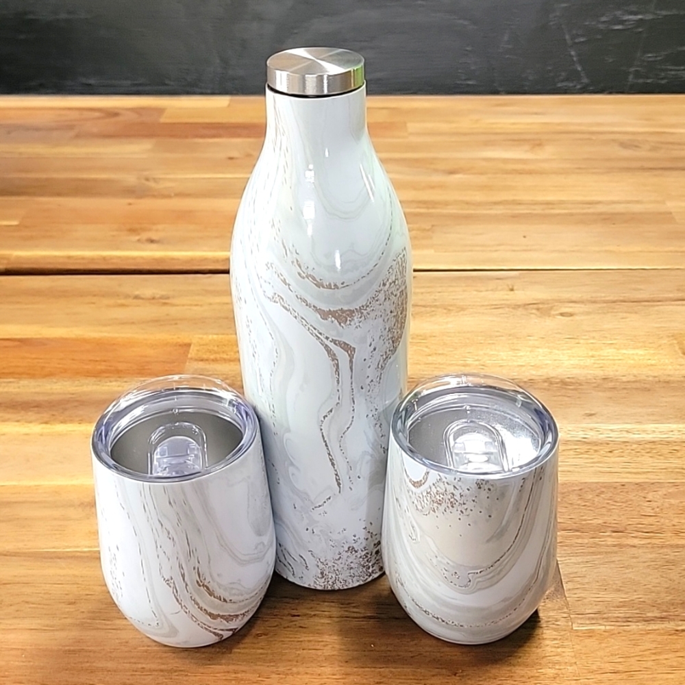 Wine Drink Tumbler and Bottle Bundle